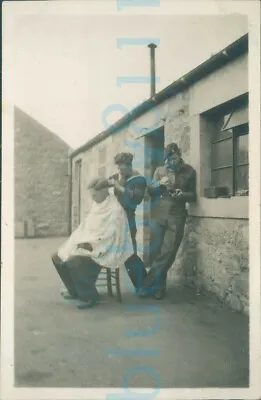 £17.28 • Buy WW2 HMS Peewit WRNS Womans Photo Men Getting Haircut Named Description