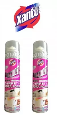£5.99 • Buy 2 X 500ml BIG CAN XANTO STAIN REMOVER CARPET & UPHOLSTERY FOAM CLEANER SHAMPOO