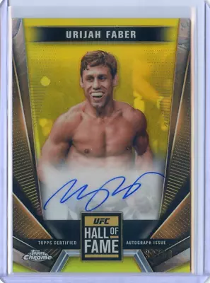 2024 Topps Chrome UFC URIJAH FABER #HFA-UFA HALL OF FAME GOLD REFRACTOR AUTO /50 • $69.99