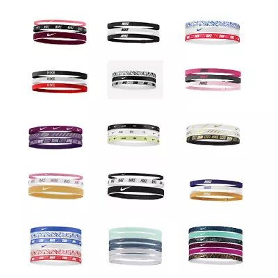 Nike Hairband Headband Hair Band 3 6 Pack Sports Running  Band Unisex Women Men • £12.69