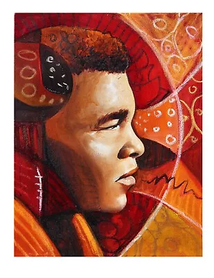 Original Oil Painting Boxing Wall Decor Muhammad Ali Sports Painting Portrait • $500