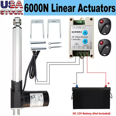 Linear Actuator 6000N DC 12V Electric Motor For Auto Car Lifting Sofa Medical CL • $59.99