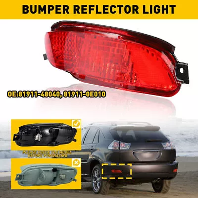 Left Side Rear Marker Bumper Reflector Light Lens Red For Lexus RX350 2007-2009 • $19.95