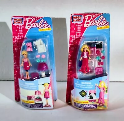 Lot Of 2 Mega Bloks Barbie Building Sets NEW Build 'n Style Beach Movie Star • $25