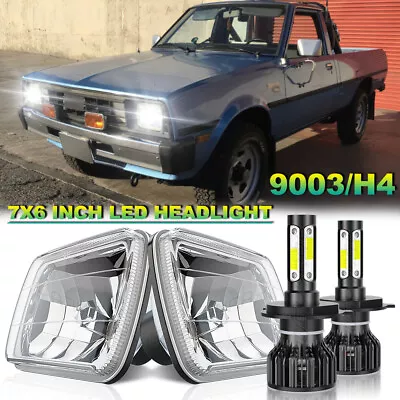 For Nissan Mitsubishi Mighty Max Pair 5x7 7x6''inch LED Headlight High-Low Beam • $124.99