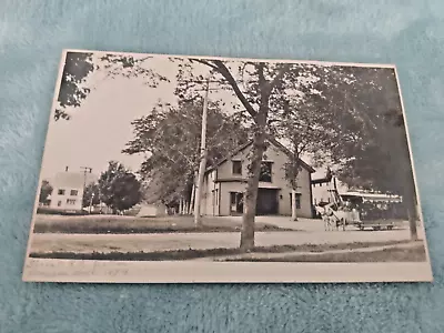 1894 Street R. R. Station & Horse Drawn Trolley Wenham Ma. RPPC Postcard • $9.99