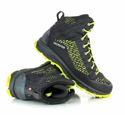 DACHSTEIN SUPER LEGGERA GTX Hiking Boots Men 9 Graphite Sulphur Yellow NEW • $199.99