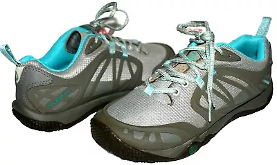 Merrell ProTerra Aluminum Turquoise Comfort Hiking Lace-Up Trail Shoe 7 US #13 • $34.19