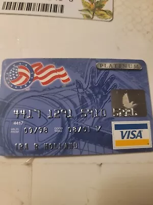 Usa Volleyball Visa Expired 2001 Credit Card Unsigned New • $5