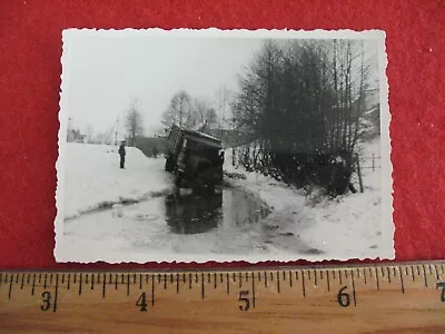 World War 2 WW2 Original Photo European Detailed. German Crashed Truck 1940 #87 • $6.22