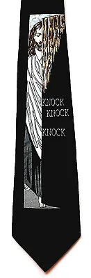$11.95 • Buy Jesus Knocking Men's Necktie Religious Christ Christian Faith Black Neck Tie 