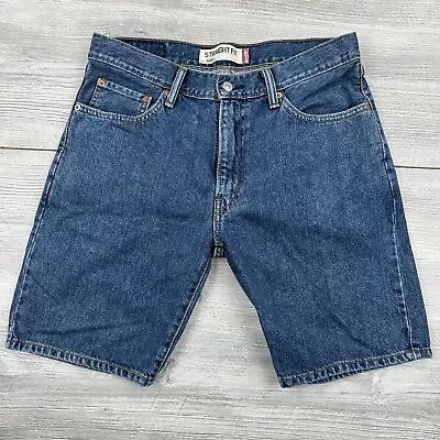 VTG Levis 505 Jean Shorts Mens 33 Blue Dark Wash Red Tab Y2K EUC Denim • $19.99