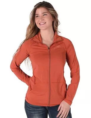 Cowgirl Tuff Western Jacket Womens Lightweight Zip Rust 100560 • $69.94