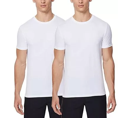 32 DEGREES Cool Men's 2 Pack Short Sleeve Crew Neck T Shirt White Large • $21.59