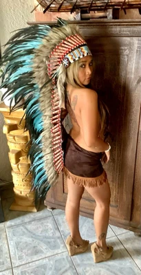 $249 • Buy Indian Headdress Wakatobi Little Big Coiffe Indienne Fotoshooting War Bonnet  