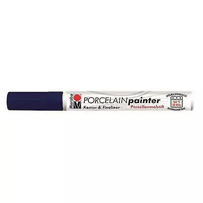 Marabu Porcelain/Glas Painter Marker Pen 1mm Night Blue • £6.79