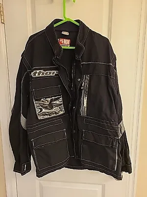 Thor Mens Racing Jacket Motocross MX Phase 4 Black Size Adult XXXLarge • $60