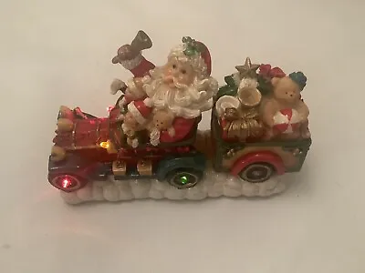 Musical Light Up Resin Santa In Car - Tested Working. • £14.99