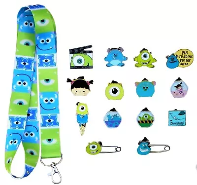 Monsters Inc. / University Lanyard Starter Set With 5 Disney Trading Pins - NEW • $12.95