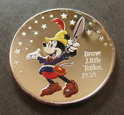2003 Mickey's Brave Little Tailor (1938)  -  Colorized 1 Oz  .999 Silver Round • $68