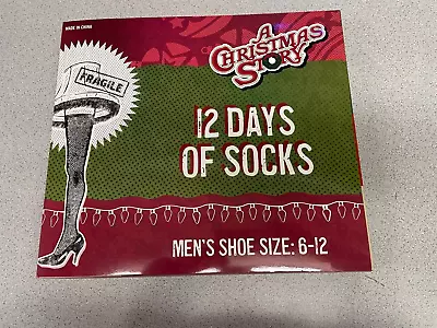 A Christmas Story 12 Days Of Socks Men’s Shoe Size 6-12 NEW • $19.99
