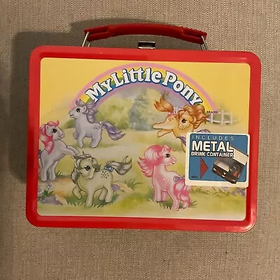 My Little Pony METAL/TIN LUNCH BOX  With Thermos NEW • $55