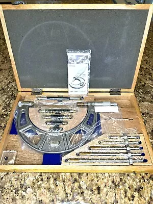 NSK Japan 0”- 6” Outside Micrometer Set Interchangeable Anvil & Standards • $279.99