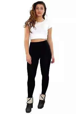 £5.99 • Buy Ladies Thermal Tights Fleece Lined Winter Warm Black Full Foot Thick Soft Tights