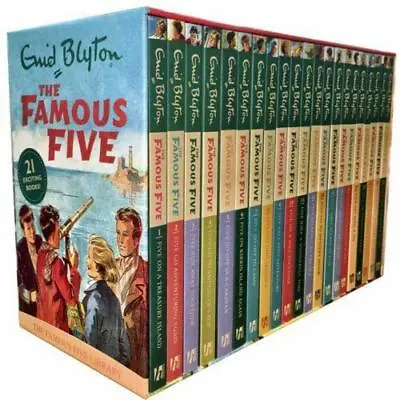 Famous Five 21 Books Box Set Collection By Enid Blyton • £38.98