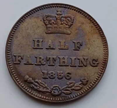 1856 Half Farthing - Queen Victoria  100% Copper Original Size  • £4.75