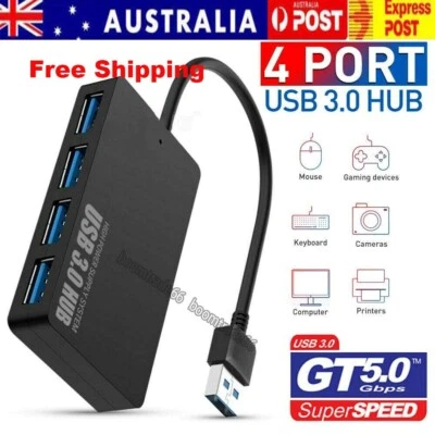 $6.49 • Buy Multi 4 USB 3.0  HUB Charging Port Adapter High Speed Expansion For Pro Macbook