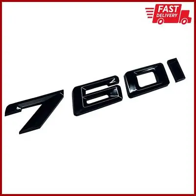 Gloss Black Letters Trunk 760i Emblem Badge Sticker For 2017-2022 760 I 7 Series • $12.41