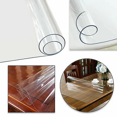 £6.99 • Buy Transparent Crystal Clear Plastic Waterproof Pvc Table Cloth Protector