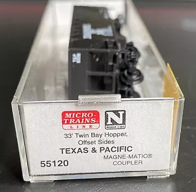 N Scale Micro-trains Texas & Pacific 2-bay Hopper 55120 #9006 Mint • $10.95