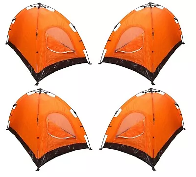 Lot Of 4 Instant Automatic Pop Up Backpacking Camping Hiking 2 Man Tent Orange • $104.99