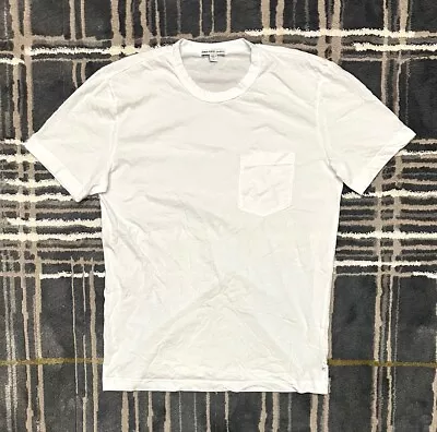 James Perse Men's MLJ3282 Pocket White Short Sleeve Crewneck T-Shirt • $29.60