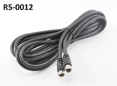 12ft RG59 Coaxial Cable With F-Type Connectors CablesOnline R5-0012 • $6.45