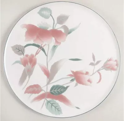 Mikasa Silk Flowers 12  Round Cake Plate 12 Inch Serving Platter F3003 PERFECT! • $23