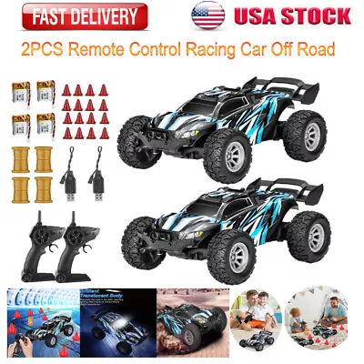 2X Fast RC Cars 1/32 Off Road 4WD Remote Control Car 2.4GHz Buggy Crawler Toy US • $47.78