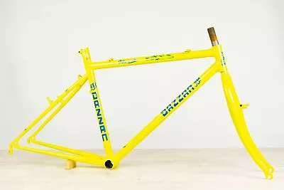 NOS MTB DAZZAN VINTAGE STEEL FRAME SET 52 S BIKE MOUNTAIN BICYCLE Yellow SMALL • $323.99