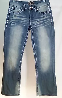 Women's Jeans Cowgirl Up CG Sz 28 Boot Embellished Distressed Destroyed 30x28 • $27.99
