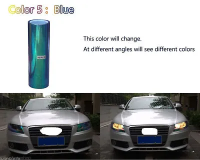 2Pcs 1m Chameleon Colorful Blue Car Headlight Tail Fog Light Vinyl Tint Film New • $15.99