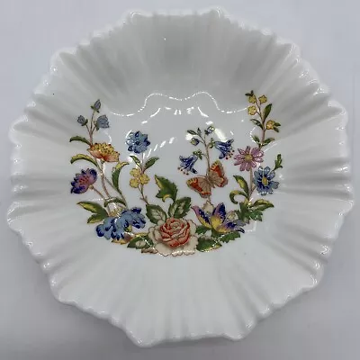 Aynsley Cottage Garden Trinket Dish Butterfly Flowers Fine Bone China England 5  • £16.04