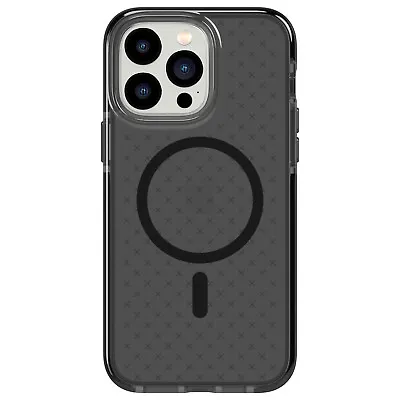 Tech21 Evo Check Tough MagSafe Case For Apple IPhone 14 Pro Max - Smokey Black • £17.95