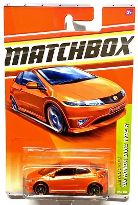 2010 Matchbox Metro Rides #29 '08 Honda Civic Type R  IN PROTECTOR TANGERINE • $19.98