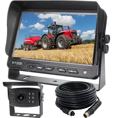 Super Clear Ahd 720p 7  Rear View Reversing Backup Camera System Kit Skid Steer • $160.55