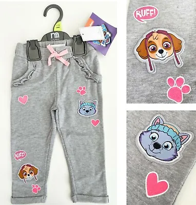 MOTHERCARE Girls Paw Patrol Skye Everest Grey Pink Tracksuit Jogging Bottoms NEW • £4.95