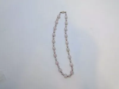 Vintage Rose Quartz Bead Necklace Strand  • $24.60