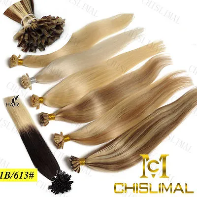 1.0g Fusion Pre Bonded U/Nail Keratin Tip Ombre Remy Human Hair Extensions 50S • $40.80