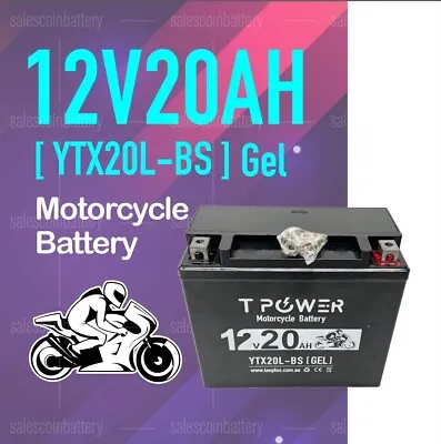 YTX20L-BS 12V GEL Battery F Harley-Davidson FLST FXD Softail Dyna Fat Bob  AU S • $69.99